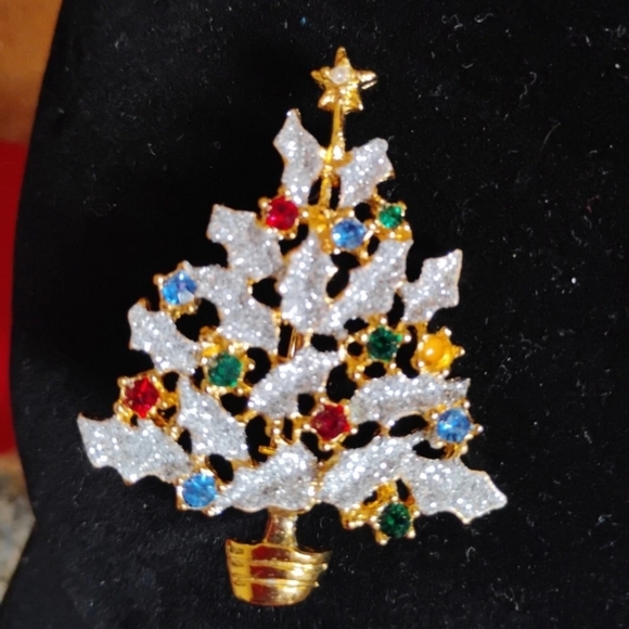 Christmas Tree Brooch Multicolor - Picture 7 of 7